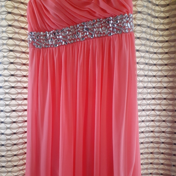 BEAUTIFUL Orange OneShoulder Dress JCPenneys SIZE9 - Picture 4 of 10